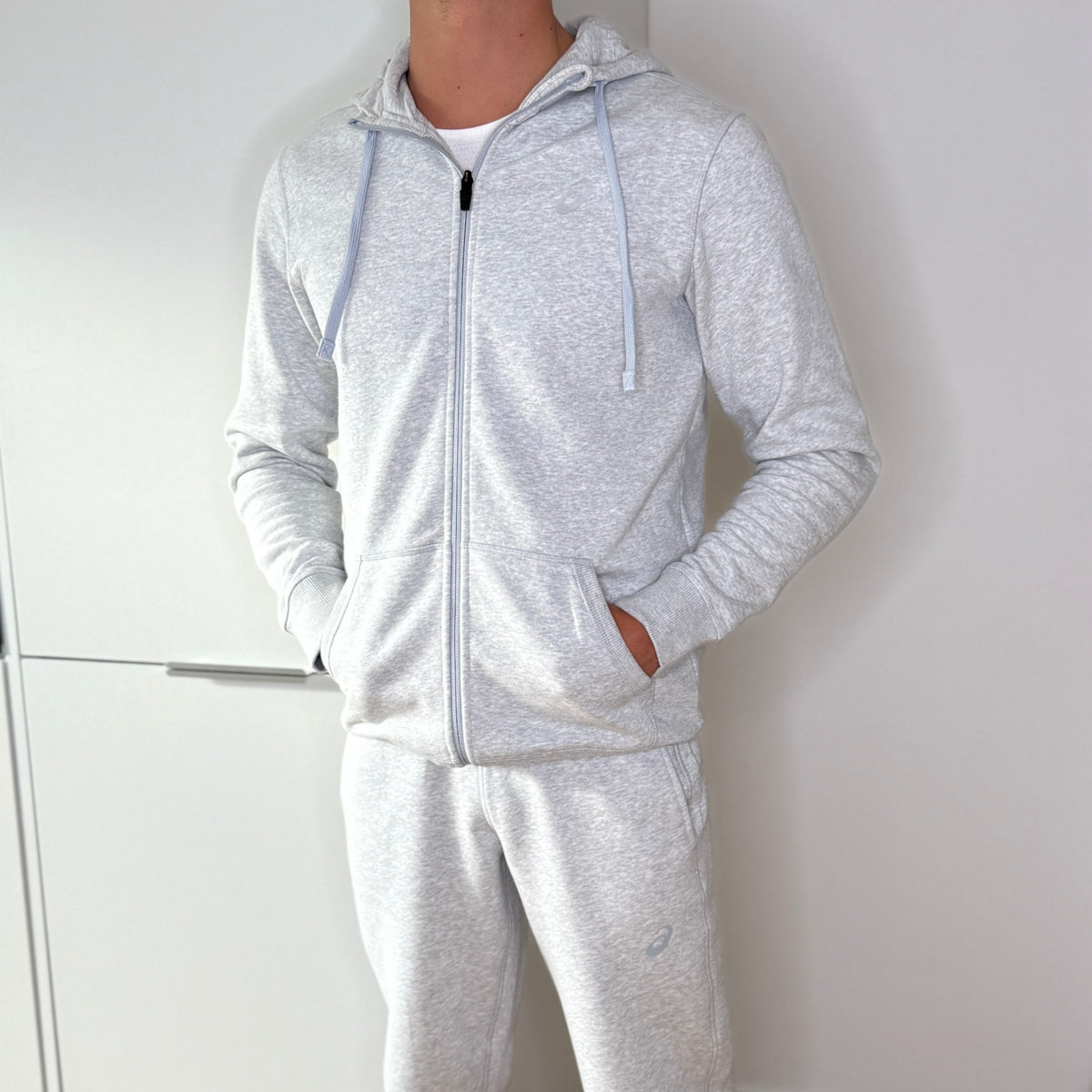 ASICS SPORT FLEECE TRACKSUIT ‘HEATHER GREY’