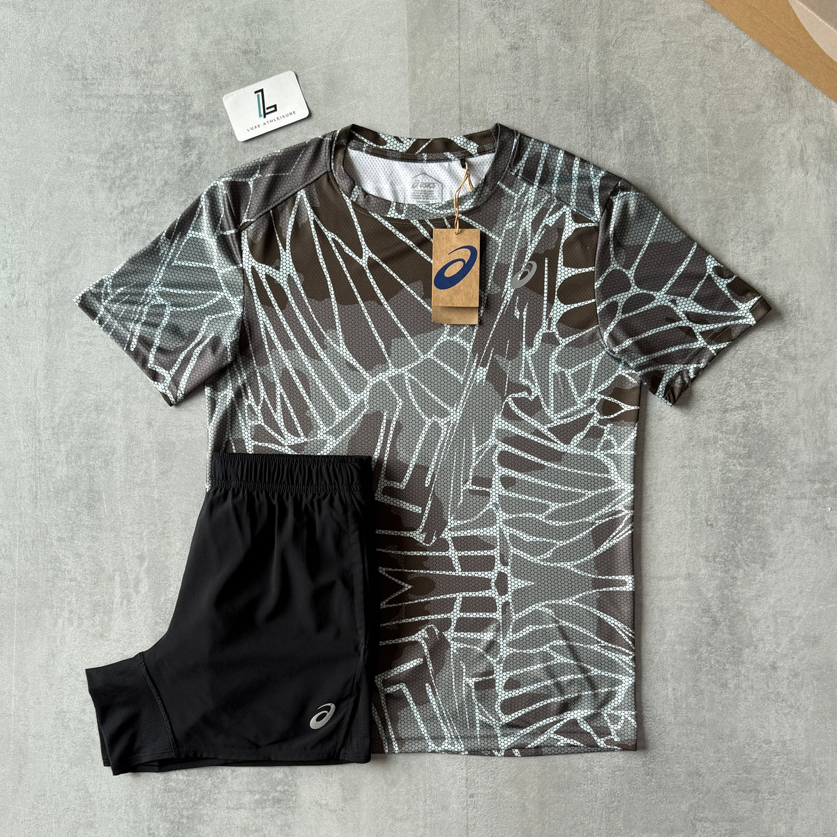ASICS SHATTER SET 5” SHORTS ‘STONE’