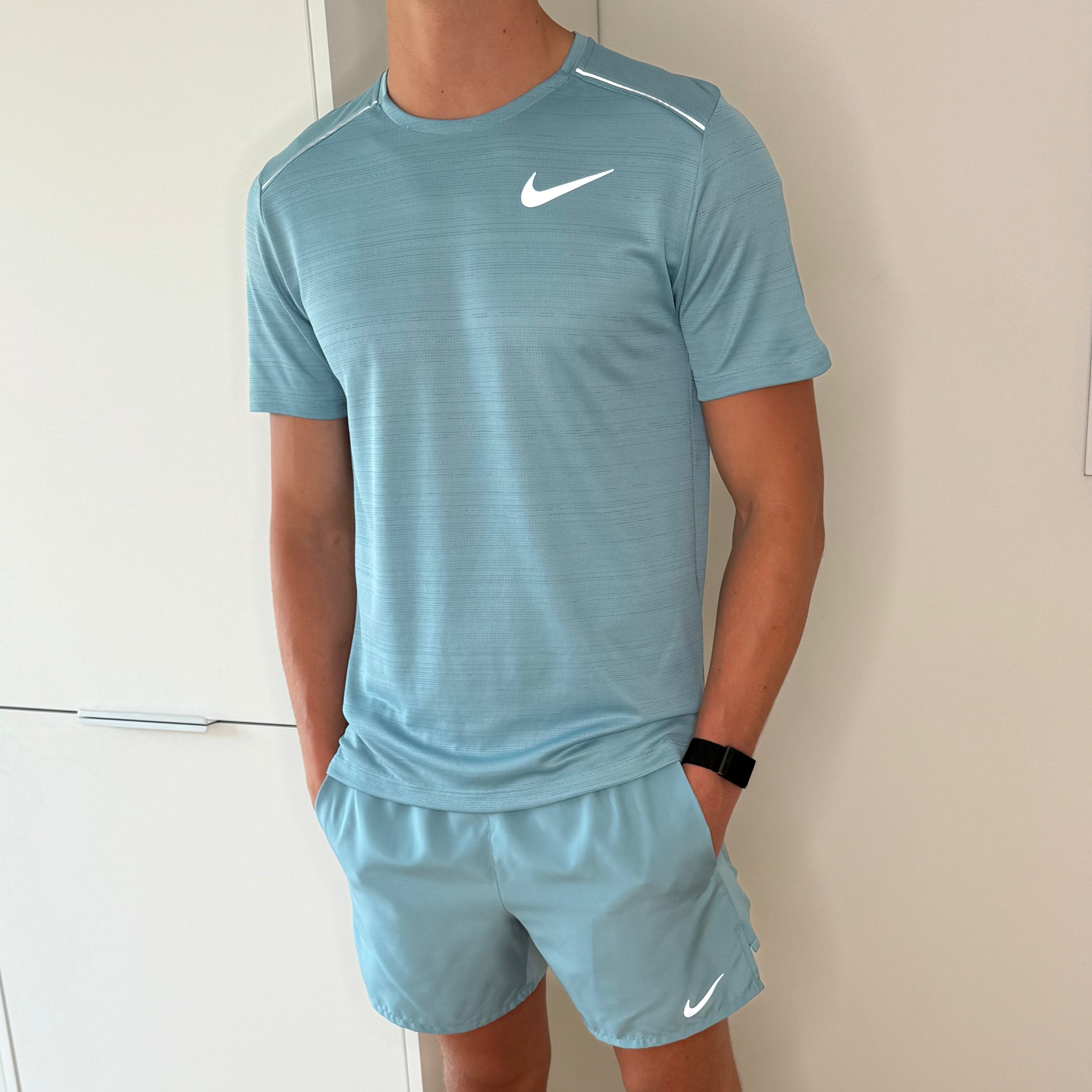 NIKE MILER & 5” CHALLENGER SHORTS SET ‘DENIM TURQUOISE’