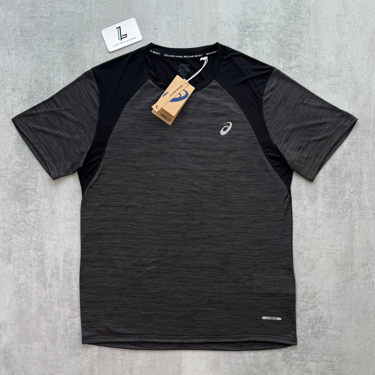 ASICS ROAD T-SHIRT ‘BLACK/GREY’