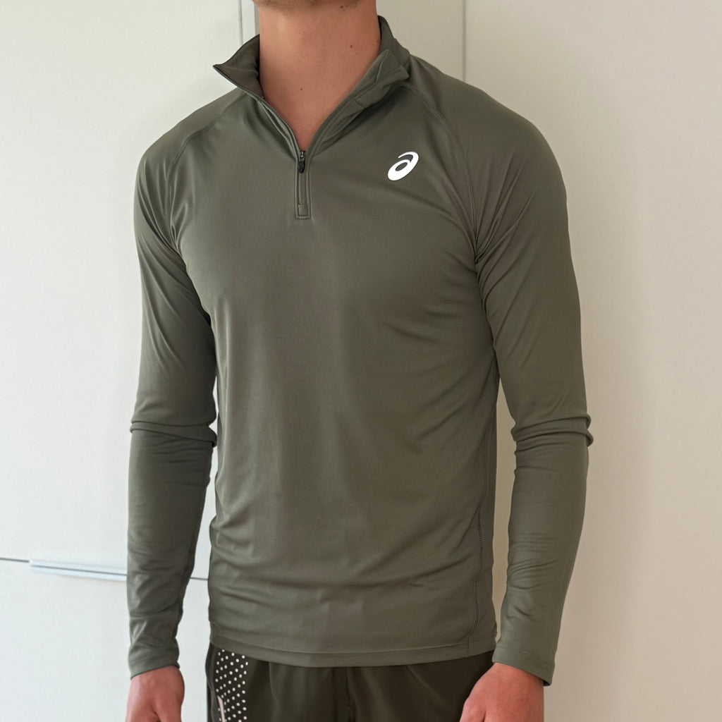 ASICS SPORT 1/4 ZIP ‘MANTLE GREEN’