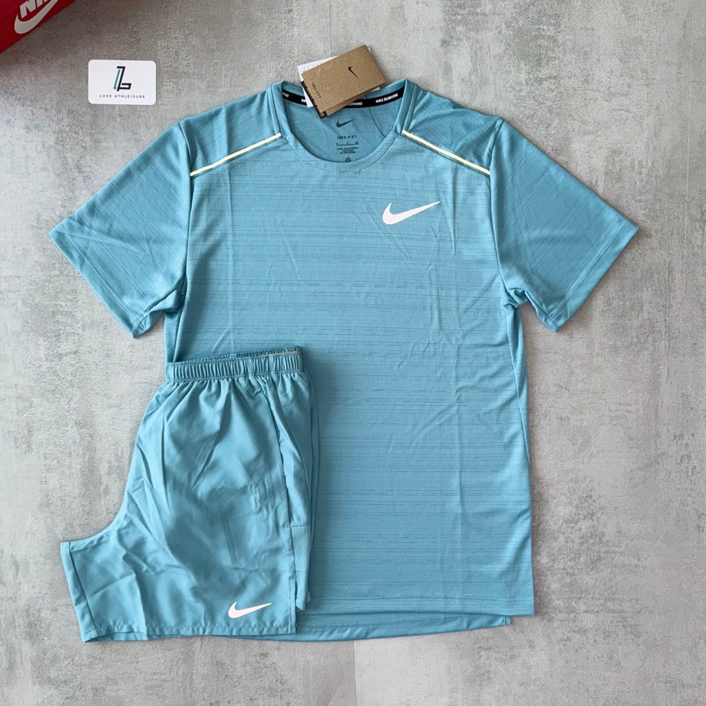 NIKE MILER & 5” CHALLENGER SHORTS SET ‘DENIM TURQUOISE’