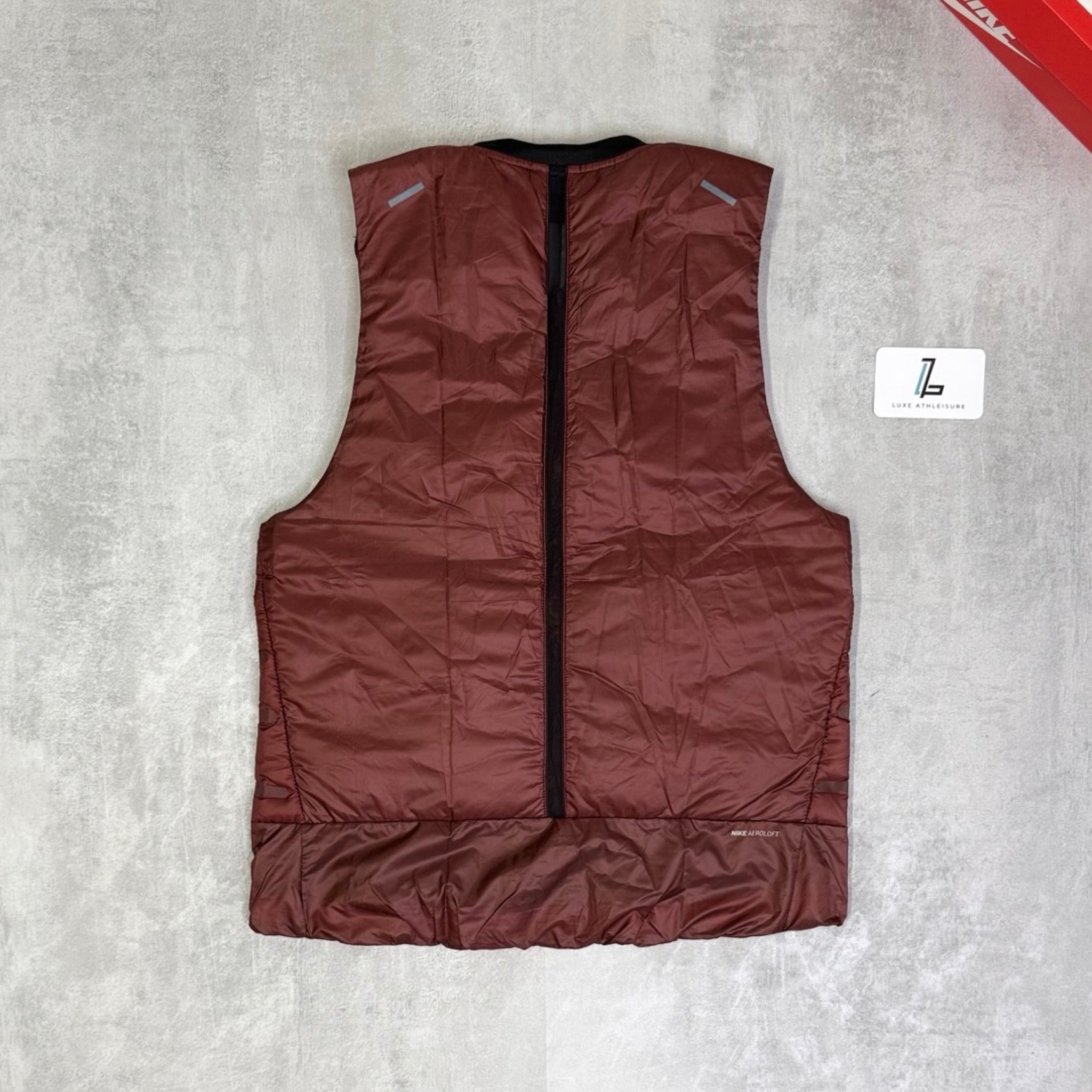 NIKE AEROLOFT GILET ‘BURGUNDY/BLACK’